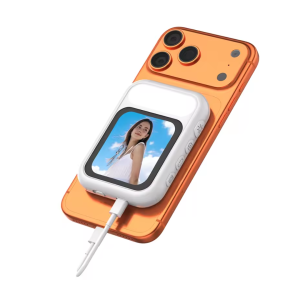 Magnetic Selfie Screen Display Monitor for Video Recording and Photos with LED Light | Type C + Lightning | Compatible with all devices