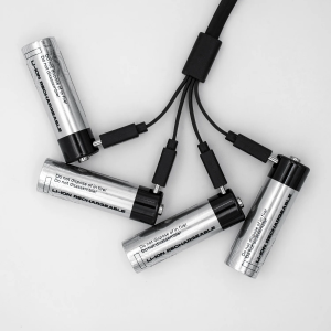 LiiBatteries 4-in-1 USB-C Multi Charging Cable | Compact Quad USB-C Charger Cable for Rechargeable Batteries