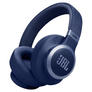 JBL Live 770NC Over-Ear Headphones with True Adaptive Noise Cancelling with Smart Ambient, Up to 65 Hours, Fabric Headband - Blue