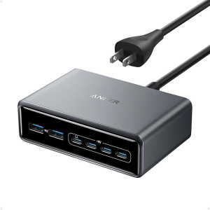 Anker Prime 200W 6-Port GaN Desktop Fast Charger for Laptops, Tablets & Smartphones