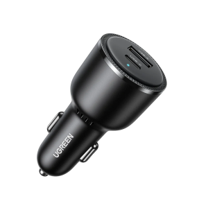 UGREEN Nexode 65W Dual Port USB-C + USB-A Car Charger - Black
