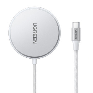 Ugreen Latest MPP Qi2 15W Magnetic Wireless Charger 1.5m - Sliver