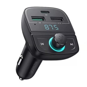 Ugreen 31.5W Car Charger With Bluetooth Car Modulator - Black