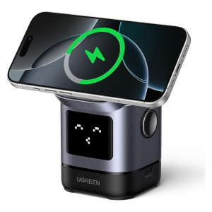 Ugreen Uno 2-in-1 15W MagSafe Compatible Magnetic Power Bank - Black