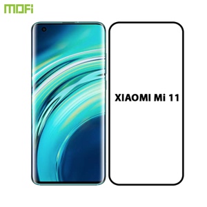 MOFI Premium Tempered Glass for Xiaomi Mi 11 Full Coverage Screen Protector 3D 9H - BLACK