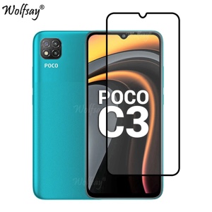 MOFI POCO C3 2.5D 9H Full Screen Protector Tempered Glass Anti BlueRay – BLACK