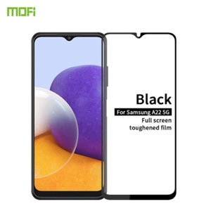 MOFI Premium Tempered Glass for Samsung A22 Full Coverage Screen Protector 2.5D 9H – BLACK