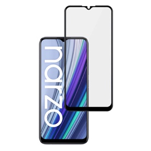 MOFI Premium Tempered Glass for Realme Narzo 30A Full Coverage Screen Protector 2.5D 9H – BLACK