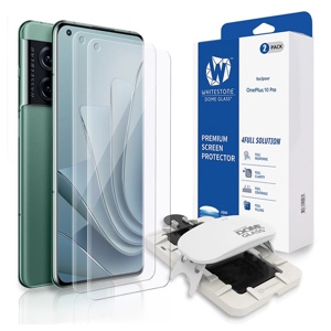 Whitestone [Dome Glass] For OnePlus 10 Pro Tempered Glass Screen Protector – Liquid Dispersion Tech – 2 Pack with UV
