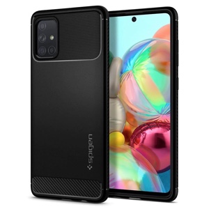 Spigen Samsung Galaxy A71 Rugged Armor Phone Case - Matte Black