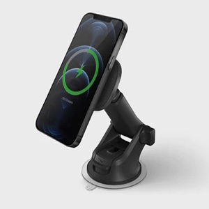 UNIQ Magneo Air Magnetic Wireless Charger + Car Dash & Vent Mount - Gunmetal Grey