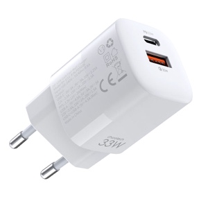 CHOETECH USB-C PD 33W Charger Gan Tech Type C USB Wall Fast Power Adapter - PD5006 - White