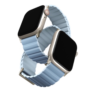 UNIQ Revix Premium Edition Reversible Magnetic Apple Watch Strap for Series 1-10 & SE/SE2 40/41/42MM - Artic Soft Blue
