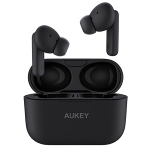 Aukey True Wireless Earbuds with 10mm Driver, 28H Playtime, Bluetooth 5.1, IPX5 Waterproof - (EP-M1S) - Black