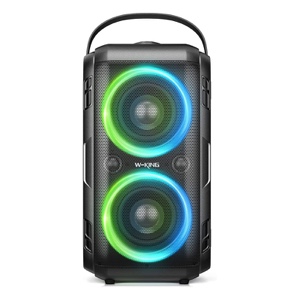 W-KING T9 80W Loud Bluetooth Speakers with Subwoofer, Portable Outdoor Wireless Speaker  with Mega Deep Bass, Huge 105dB Sound, Mixed Color Lights, 24H Play, AUX, USB Play, TF Card