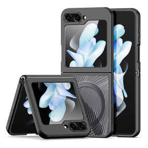 Aimo Mag Series Phone Case for Samsung Galaxy Flip 5 (MagSafe Compatible)- Transparent Black