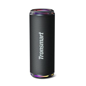 Tronsmart T7 Lite Bluetooth Speaker Portable Enhanced Bass with 24 Hours Playtime, APP Control, IPX7 Waterproof for Camping - Black