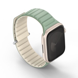 UNIQ Revix Evo Reversible Magnetic Apple Watch Strap for Series 1-10, & SE/SE2 41/40/42MM – Soft Mint
