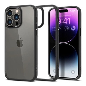 Spigen Crystal Hybrid Phone Case for iPhone 14 Pro Max – Matte Black