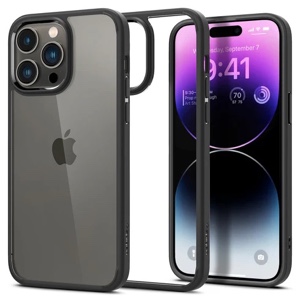 Spigen Crystal Hybrid Phone Case for iPhone 14 Pro – Matte Black