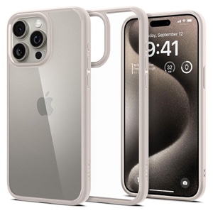Spigen Ultra Hybrid Phone Case for iPhone 15 Pro – Natural Titanium