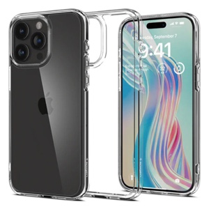 Spigen Crystal Hybrid Phone Case for iPhone 15 Pro – Crystal Clear