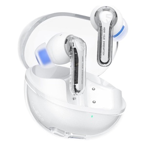 SoundPEATS Clear True Wireless Inexpensive Earbuds, Bluetooth 5.3 12mm, 2 Mic with ENC, Clear Calls with Deep Bass, Game Mode, 40H, IPX4, APP Customize EQ - White