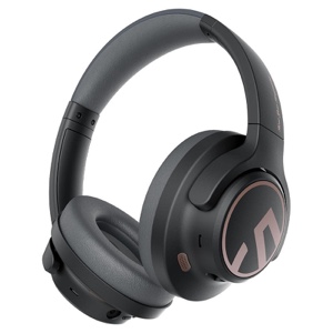 SoundPEATS Space Hybrid Active Noise Cancelling Wireless Headphones, 123H Playtime, Hi-Res Audio Wired, APP Custom EQ, Deep Bass, Comfort Ear Cups - Black