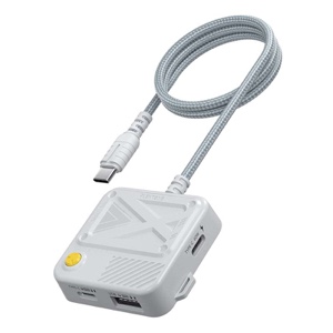 PLEXTONE GS5 5in1 Type C Adapter Compatible with all Phones, Tablets, Apple iPads all Models - White