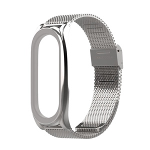 Mi Band 3/4 Metal Bracelet Replacement Strap - Milanese Plus Silver