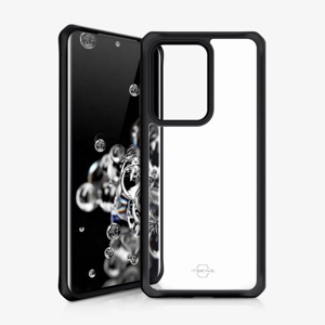 ITSKINS Galaxy S20 Ultra Hybrid Solid (Plain Black Transparent) - 4894465853426