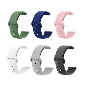 Soft Silicone Strap For All Smart Watches Sport Replacement Band Straps  Compatible With Only (20mm)