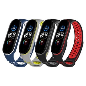 Xiaomi Mi Band 5/6 Breathable Replacement Strap, Silicone Anti-sweat Replacement Wrist Strap for MiBand 5