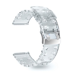 22mm Transparent Silicone Replacement Straps for Xiaomi, Imilab, Haylou, Samsung, Huawei & More Smart Watches