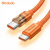 Mcdodo Cab Luma 100W USB-C to USB-C Charging Cable with LED 1.2m - Cosmic Orange