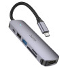 Hoco 6-in-1 Multifunction Type-C Hub (HDMI + PD + USB + SD/TF) - HB28