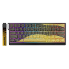 FGG Madlions MAD 60HE Limited 60% Wired Magnetic Switch Mechanical Keyboard with Adjustable Actuation, Rapid Trigger Mode, Side Print Topographic Keycaps, 16 Million Colors RGB - Amber Yellow