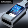 USB C PD 240W Display LED Adapter with 360+180 Degree rotation for Phones, Tablets & Laptops