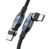 Dual Rotation USB C to Type C Braided 240w Fast Charging Cable with 540 degree rotation