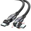 Dual Rotation USB C to Type C Braided 240w Fast Charging Cable with 540 degree rotation