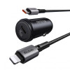Mcdodo Aluminum Alloy 45W USB-C PD Car Charger Kit with 36W USB-C to Lightning Cable (1.2m) - Black
