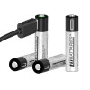 LiiBattaries AAA Type-C Rechargeable Lithium-ion Battery 500mAh 800+ Recharge Cycles - Pack of 4