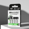 LiiBattaries AAA Type-C Rechargeable Lithium-ion Battery 500mAh 800+ Recharge Cycles - Pack of 4