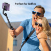 Ugreen Aluminum Tripod Stand with Bluetooth Remote Selfie Stick & Phone Holder - Black