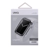 UNIQ LEGION Apple Watch Series 7/8/9 Case with 9H Tempered Glass Screen Protection 45MM – Dove (Clear)