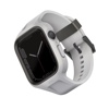 UNIQ MONOS 2-IN-1 Apple Watch Strap With Hybrid Case for Series 4/5/6/7/8/9 & SE/SE2 45/44MM - Chalk (Grey)