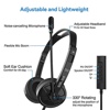Salar H58 PC Wired Business Headphones USB 3.5mm Jack Comfortable Headset With Noise Cancelling Mic For PC Laptop Mac Computer - Black