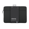 Uniq Vienna Fabric Protective Laptop  Sleeve (Fits upto 14” Devices) - Midnight Black
