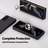Whitestone Dome [EA Privacy] for Samsung Galaxy Z Fold 5 Privacy Screen Protector Full Coverage Glass Shield (With Easy Install Kit) - Pack of 2