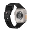 Uniq Stride FKM Tough Rubber Apple Watch Strap for Series 1-10, SE/SE2 & Watch Ultra - 49/45/44/46MM - Midnight Black